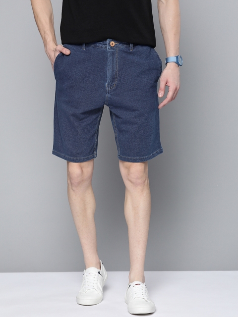 

Mast & Harbour Men Navy Blue Solid Regular Shorts