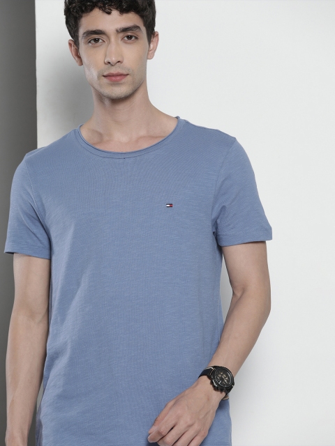 

Tommy Hilfiger Men Blue Round Neck Organic Cotton T-shirt