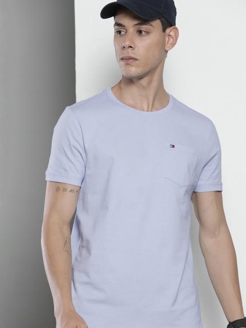 

Tommy Hilfiger Men Blue Organic Cotton T-shirt With Chest Pocket