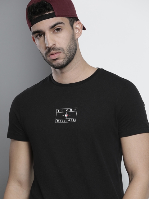 

Tommy Hilfiger Men Black Organic Cotton T-shirt