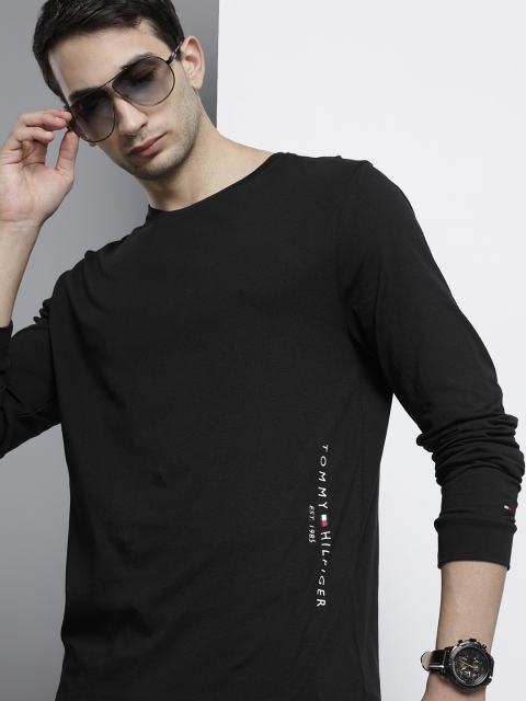 

Tommy Hilfiger Men Black & White Printed T-shirt