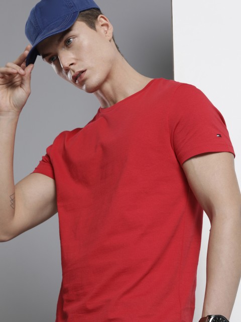 

Tommy Hilfiger Men Red Placement Printed T-shirt