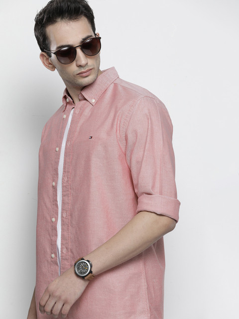

Tommy Hilfiger Men Red Button-Down Collar Casual Shirt