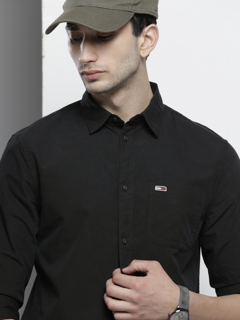 

Tommy Hilfiger Men Black Pure Cotton Casual Shirt