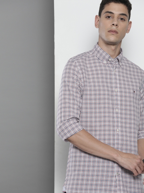 

Tommy Hilfiger Men Multicoloured Slim Fit Gingham Checks Casual Shirt, Multi