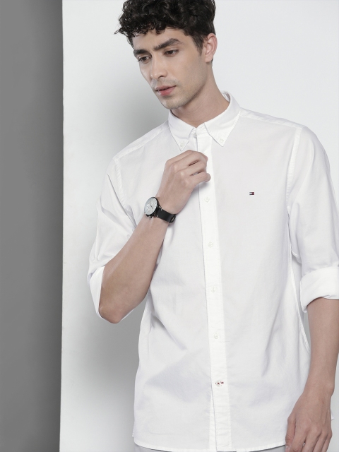 

Tommy Hilfiger Men White Casual Pure Cotton Shirt