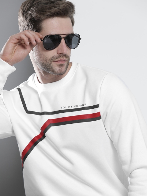 

Tommy Hilfiger Men White Printed Sweatshirt
