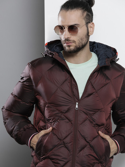 

Tommy Hilfiger Men Maroon Insulator Quilted Jacket