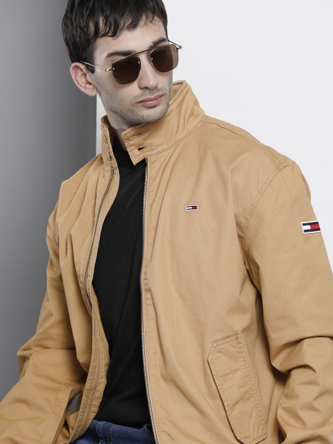 

Tommy Hilfiger Men Khaki Solid MODERN HARRINGTON Pure Cotton Sporty Jacket
