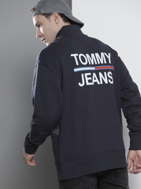 

Tommy Hilfiger Men Navy Blue Printed Sweatshirt