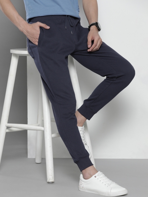 

Tommy Hilfiger Men Navy Blue Slim Fit Solid Joggers