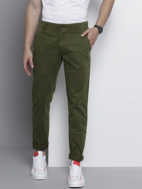 

Tommy Hilfiger Men Olive Green Slim Fit SCANTON Chinos