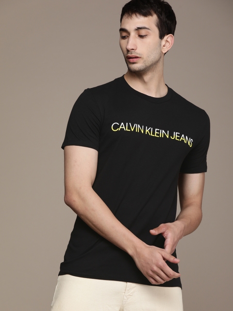 

Calvin Klein Jeans Men Black Pure Cotton Printed Pure Cotton T-shirt