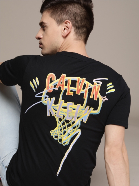 

Calvin Klein Jeans Men Black Back Printed T-shirt