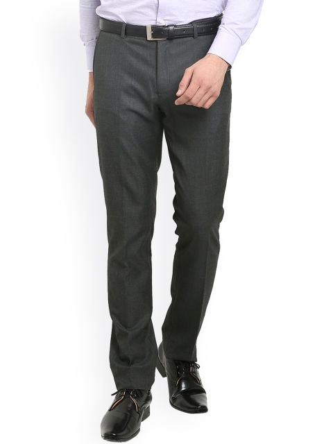 

Blackberrys Charcoal Grey Skinny Fit Formal Trousers