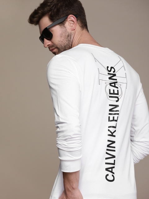 

Calvin Klein Jeans Men White Pure Cotton Printed Pure Cotton T-shirt