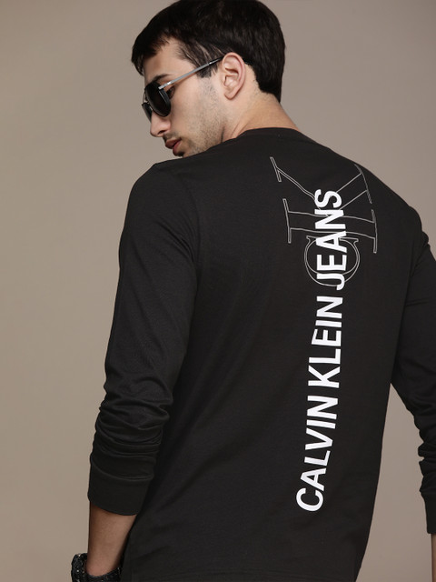

Calvin Klein Jeans Men Black Pure Cotton Printed Pure Cotton T-shirt