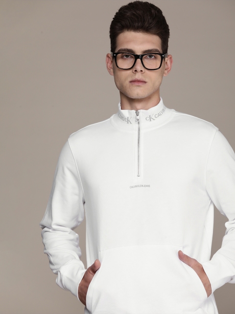 

Calvin Klein Jeans Men White & Black Printed Sweatshirt