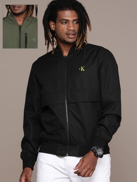 

Calvin Klein Jeans Men Black-Avalon Green Bomber Jacket