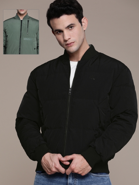 

Calvin Klein Jeans Men Black Reversible Padded Bomber Jacket