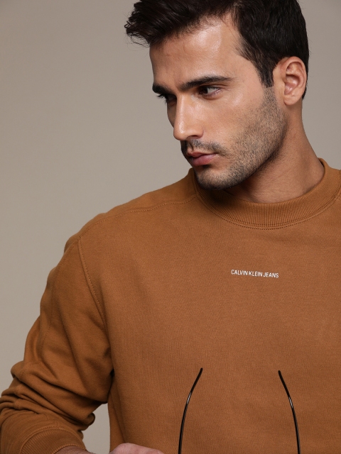 

Calvin Klein Jeans Men Brown Sweatshirt With Printed Detailing