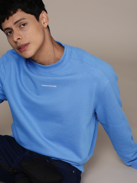 

Calvin Klein Jeans Men Blue Sweatshirt With Printed Detailing