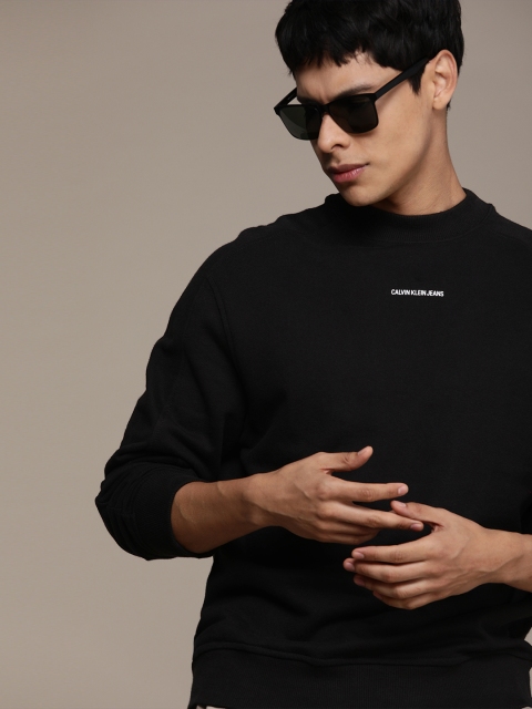 

Calvin Klein Jeans Men Black & White Printed Sweatshirt