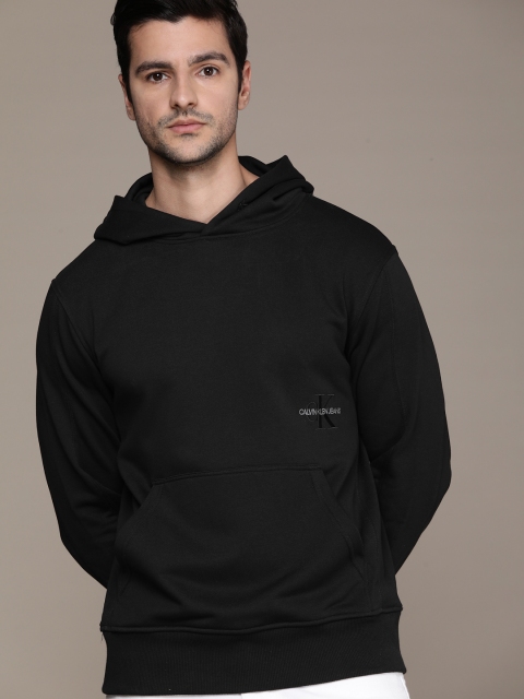 

Calvin Klein Jeans Men Black & White Printed Hooded Sweatshirt