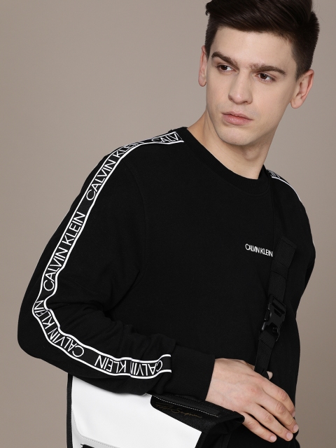 

Calvin Klein Jeans Men Black & White Printed Sweatshirt