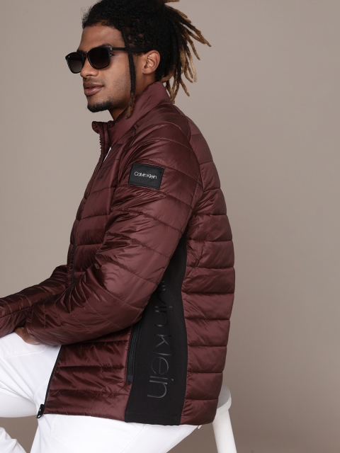 

Calvin Klein Jeans Men Burgundy Lightweight ESSENTIAL SIDE LOGO Puffer Jacket