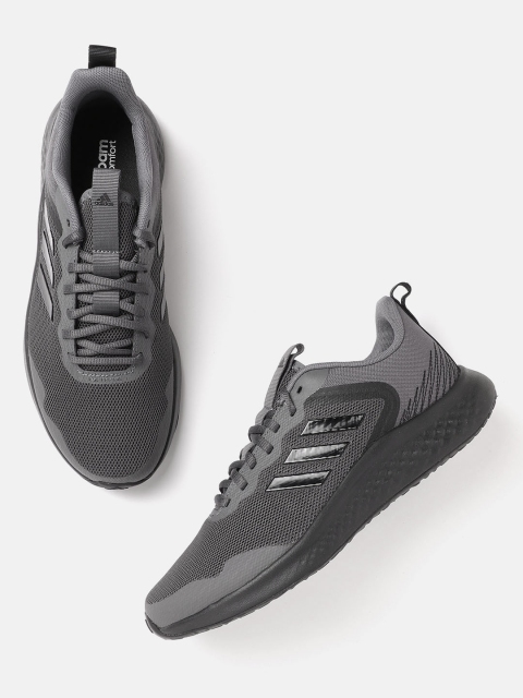 

ADIDAS Men Black Woven Design Fluid Street Running Shoes, Grey