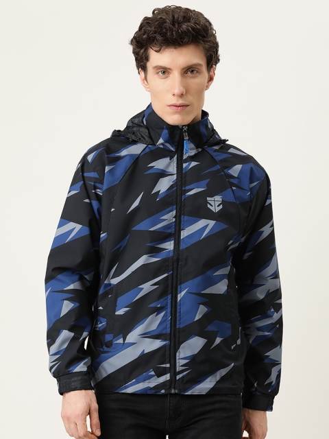 

Sports52 wear MEN MULTICOLOURED HOODED RAIN JACKET, Multi