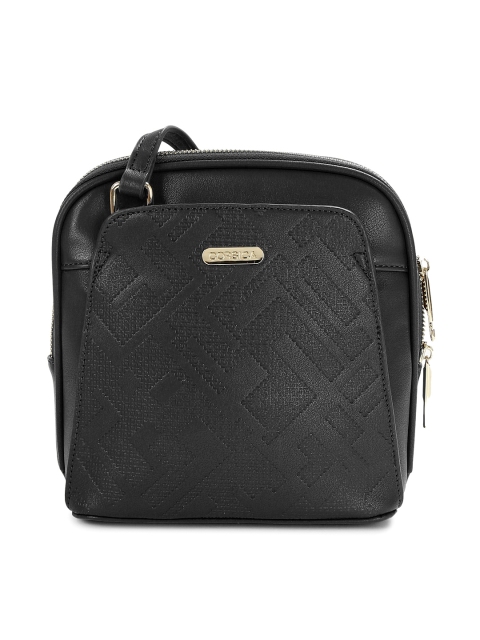 

CORSICA Black Textured Sling Bag