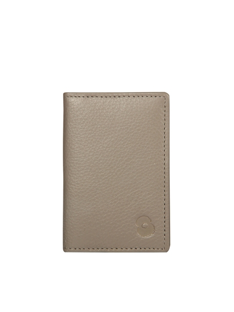 

Leather Zentrum Unisex Taupe Solid Leather Card Holder