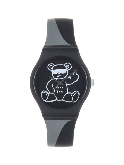 

FCUK Unisex Black Printed Dial & Black Wrap Around Straps Analogue Watch