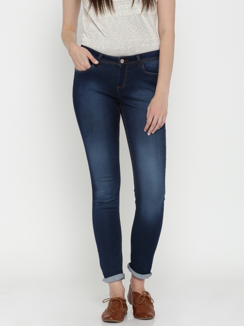 

ELLE Women Blue Skinny Fit Clean Look Jeans