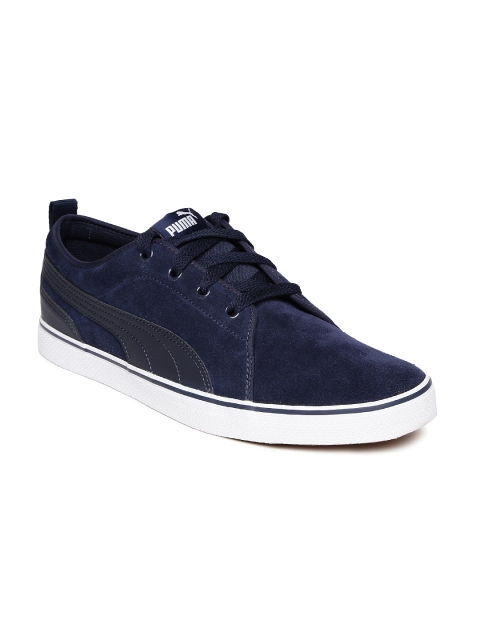 

PUMA Men Navy S Street Vulc Sneakers, Navy blue