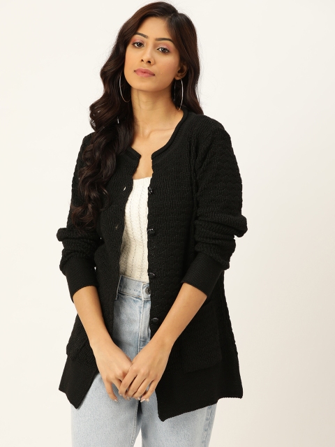 

American Eye Women Black Acrylic Cardigan