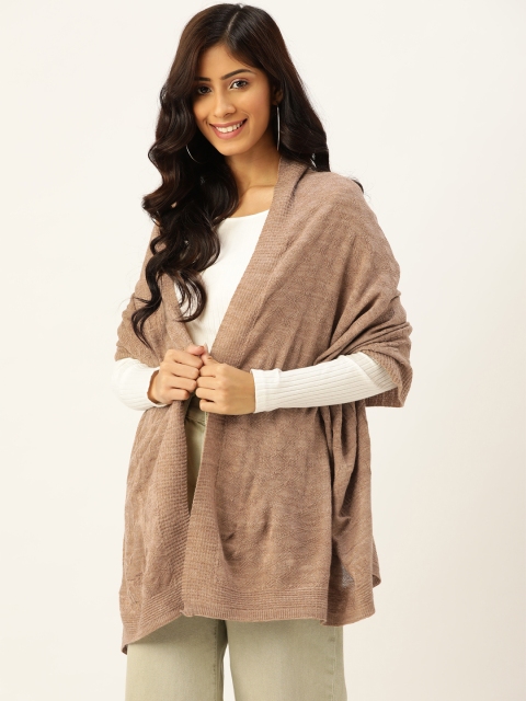 

American Eye Women Beige Self-Design Stole