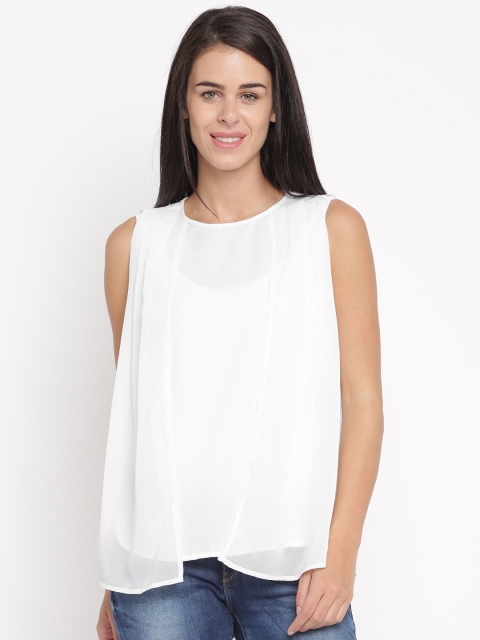 

Van Heusen Woman White Solid Regular Top