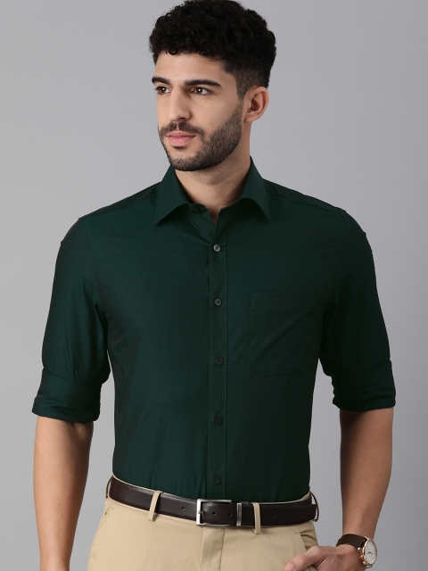 

Louis Philippe Men Green Solid Premium Cotton Formal Shirt