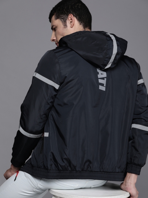 

Ducati Men Navy Blue Grey Brand Logo Sporty Jacket