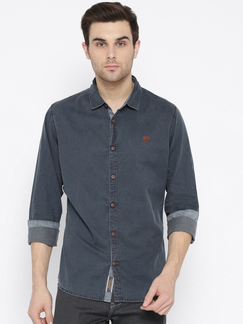 

Being Human Men Blue Slim Fit Casual Shirt