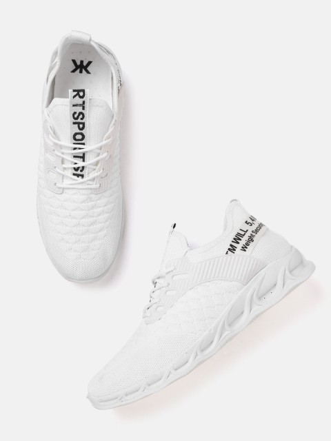

Kook N Keech Men White Woven Design Running Shoes