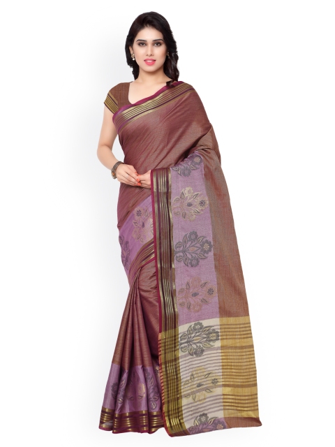 

Varkala Silk Sarees Burgundy Banarasi Kora Silk Traditional Saree
