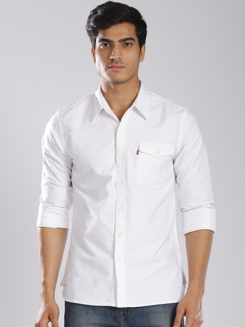 

Levis Men White Slim Fit Casual Shirt