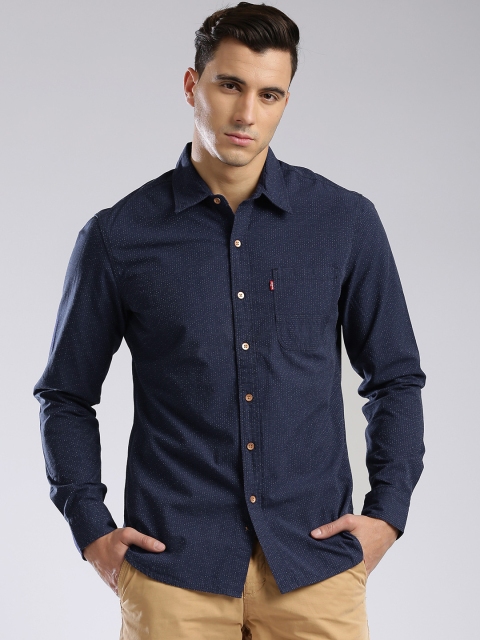 

Levis Men Navy Slim Fit Casual Shirt, Navy blue