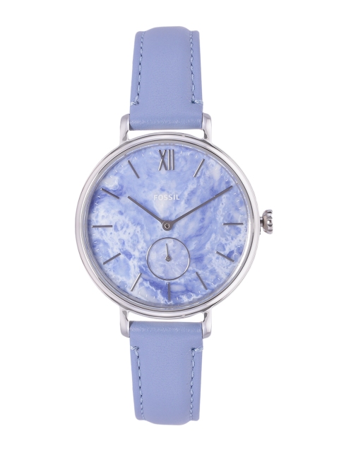 

Fossil Women Blue Printed Dial & Blue Leather Straps Kalya Analogue Watch ES5076