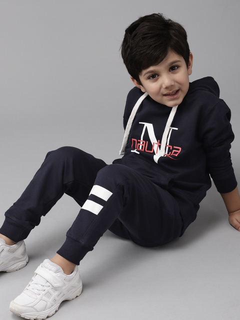 

Nautica Boys Navy Blue Pure Cotton Joggers