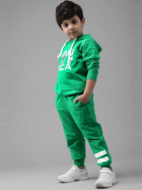 

Nautica Boys Green Pure Cotton Joggers